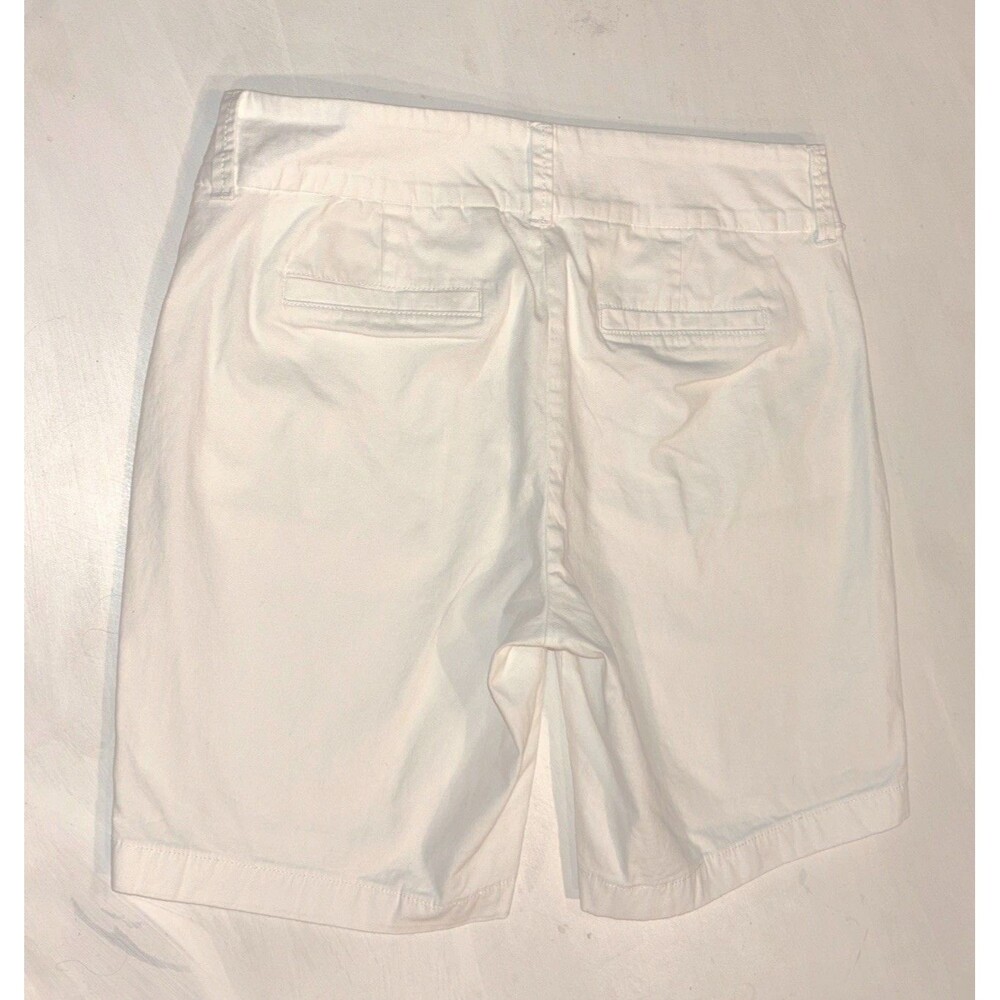 J.CREW Women's White Chino Shorts Size 6 Cotton Classic Fit Pockets - Picture 2 of 7